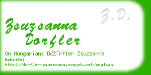 zsuzsanna dorfler business card
